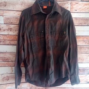 Hugo Boss Plaid Button Down Shirt